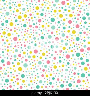 Seamless pattern with circles on white background. Vector illustration Stock Vector