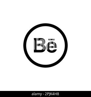 behance flat style icon vector design. single behance icon. social media icons design Stock Vector