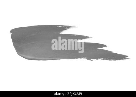 Acrylic paint brush track blank art isolated on the white background Stock Photo