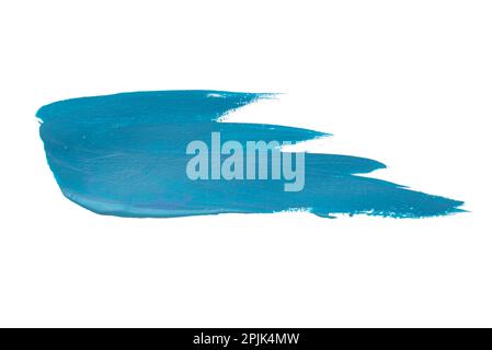 Acrylic paint brush track blank art isolated on the white background Stock Photo