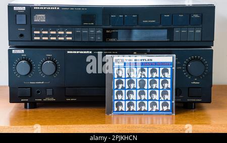 Dischi in vinile, The Beatles vinile Hard days night Foto stock - Alamy