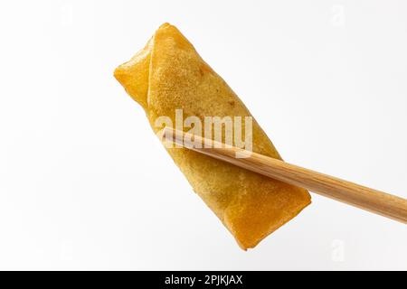 spring rolls on a white background Stock Photo