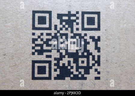 QR-Code / Karton Stock Photo
