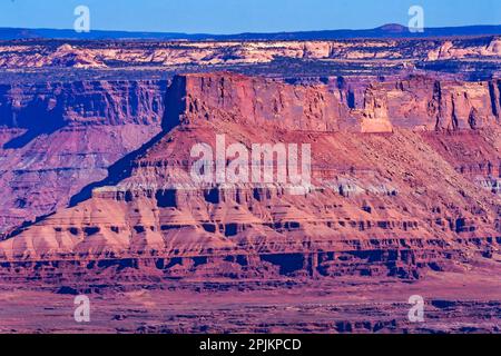 Red Rock Canyons Overlook, Canyonlands National Park, Moab, Utah. Green Canyon. Stock Photo