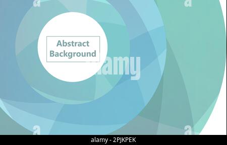 Abstract background with flat light circles. Blue and green colors. Vector illustration. Stock Vector