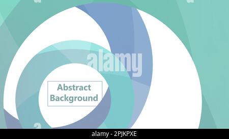 Abstract background with flat light overlapping circles. Blue and green colors. Vector illustration. Stock Vector