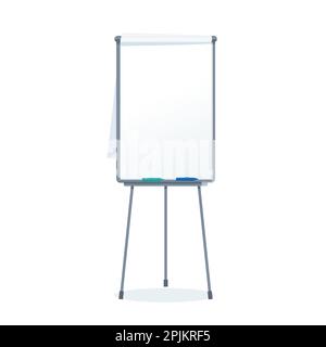 Realistic blank whiteboard on tripod stand Vector Image