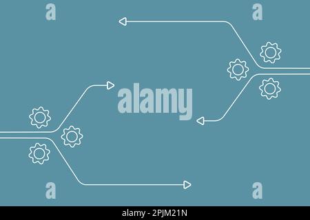 Gear cog, cogwheels demonstrate business process. 3 cogwheels template for infographics. Three wheels generate ideas for business. Progress, process, Stock Vector