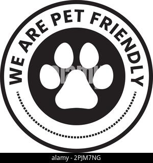 Pet friendly label or sticker Royalty Free Vector Image