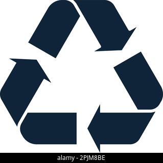 Glyph Recycle icon. Mobius loop. Recycling triangle symbols with arrows. Recycle flat symbol. Ecological sign. Vector illustration Stock Vector