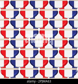 Pattern cookie with flag country France in tasty biscuit, pattern cookie consist of flag country France on natural biscuit, fresh biscuit cookie with Stock Vector