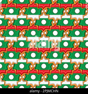 Pattern cookie with flag country Bulgaria in tasty biscuit, pattern cookie consist of flag country Bulgaria on natural biscuit, fresh biscuit cookie w Stock Vector