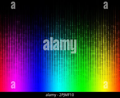 Illustration of dynamic sound waves on black background Stock Photo