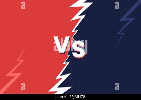 Versus or vs background. Competition background design. Fight banner. Flat vector illustration. Two person, brand or product comparison. Vector illust Stock Vector