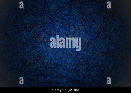 Hay background or texture, dried grass, toned in blue color, horizontal, top view Stock Photo