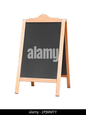 Blank advertising A-board on white background. Mockup for design Stock Photo
