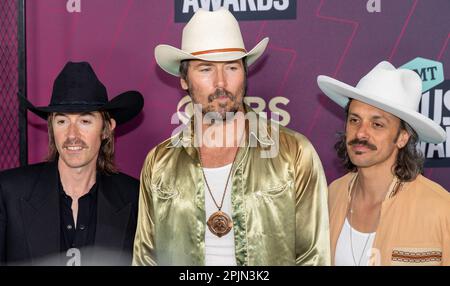 Austin, USA. 02nd Apr, 2023. Midland walk the red carpet at the CMT Awards in Austin, Texas on April 2, 2023. (Photo By Stephanie Tacy/SIPA USA) Credit: Sipa USA/Alamy Live News Stock Photo