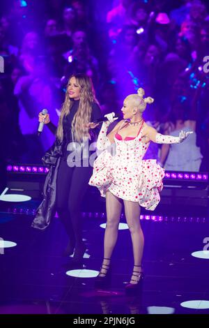 Carly Pearce, Gwen Stefani perform during the 2023 CMT Music Awards at ...