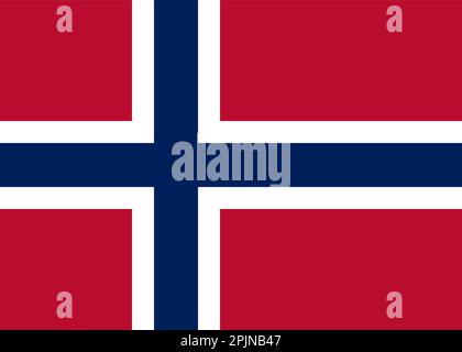 Norway national flag, norwegian national official flag. Vector illustration Stock Vector