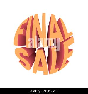 Final sale discount banner. Sale promotion text. Advertising banner. Typography banner, text. Retro style design typography. Vector illustration Stock Vector
