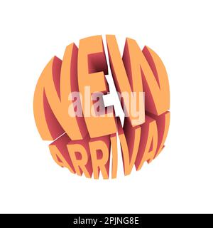 New arrival banner. New arrival text. Advertising banner. Typography banner, text. Retro style design typography. Vector illustration Stock Vector