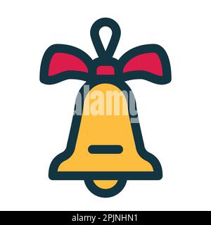 Christmas bell. Line icon. Vector illustration Stock Vector
