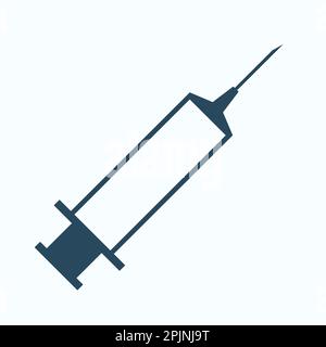 Syringe icon on isolated background. Syringe symbol. Vaccine, vaccination icon. Vector illustration Stock Vector