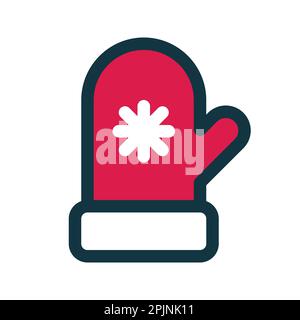 Mitten glove icon. Line glove icon. Vector illustration Stock Vector