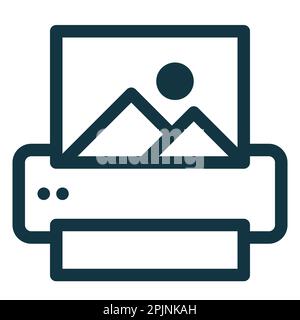 Image file print icon. Printer icon. Photo printer icon. Vector illustration Stock Vector