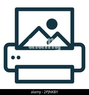 Image file print icon. Printer icon. Photo printer icon. Vector illustration Stock Vector