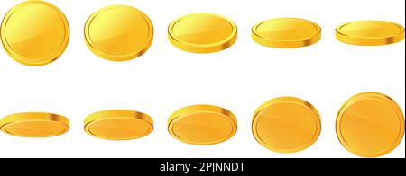 Set of golden coins most used currency symbols icon Stock Vector Image ...