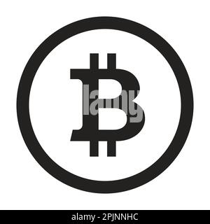 Bitcoin symbol. Crypto currency, bitcoin, bit coin logo. Digital currency sign. Vector illustration. Stock Vector