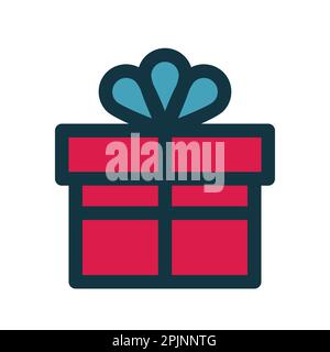 Gift package icon. Gift box line icon. Vector illustration Stock Vector