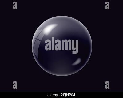 Transparent babble on isolated background. Transparent sphere. Soap or water bubble. Vector illustration Stock Vector