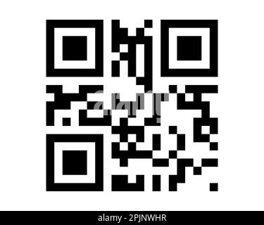 QR Code sample. 2D code pattern on isolated background. Vector illustration Stock Vector