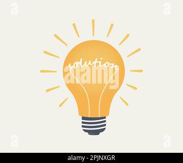 Good Idea Lettering with Bright Light Bulb 1631166 Vector Art at Vecteezy