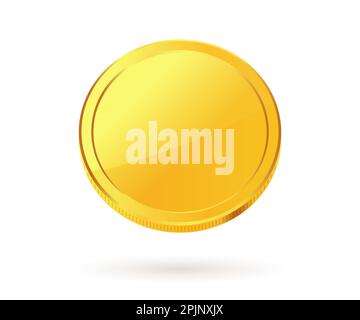 Gold coin. 3d dollar coins. Golden money. Applicable for gambling games, jackpot illustration. Vector illustration. Stock Vector