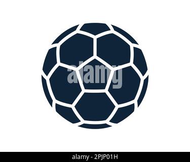 Football game ball icon. Classic soccer ball icon on isolated background. Glyph icon. Vector illustration. Stock Vector