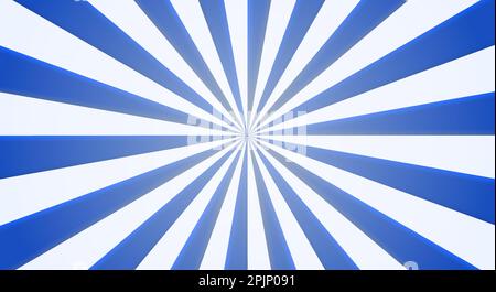 Retro background with rays or stripes in the center. Sunburst or sun burst retro background. Star burst abstract backdrop. Blue color. Vector illustra Stock Vector