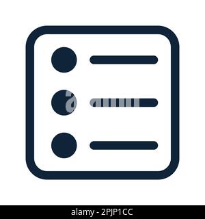 List or catalog icon. Main menu symbol. UI web icon. 48 48 pixel perfect. Vector illustration Stock Vector