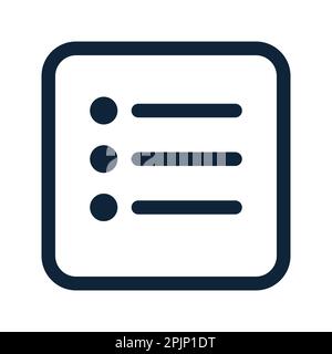 List or catalog icon. Main menu symbol. UI web icon. 48 48 pixel perfect. Vector illustration Stock Vector