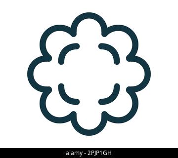 Wool icon. Sheep wool fabric symbol. Natural product material. Organic textile fabric. Vector illustration Stock Vector