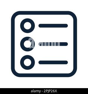 List or catalog icon. Main menu symbol. UI web icon. 48 48 pixel perfect. Vector illustration Stock Vector