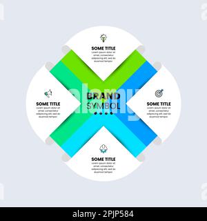 Infographic template with icons and 4 options or steps. Can be used for workflow layout, diagram, banner, webdesign. Vector illustration Stock Vector