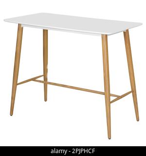 High bar table. Element of the interior. Isolated from the background Stock Photo