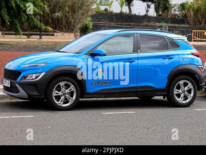 Lanzarote scene. Hire cars with island logo - La Palma. February 2023 ...