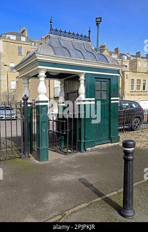 Old turnstile at Bath Recreation Ground, Somerset scenes. March 2023. Spring. Stock Photo