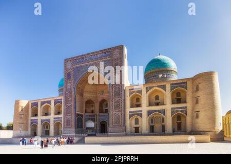 Bukhara. Uzbekistan. October 13, 2019 : Mir-i-Arab - literally means Prince of the Arabs, madrasa of Po-i-Kalan (Poi Kalan) - islamic religious comple Stock Photo
