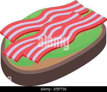 Poached Egg Isometric Icon Vector Illustration Stock Vector Image & Art 