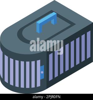 Transport bag icon isometric vector. Pet animal. Cage door Stock Vector